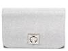 Mini Flap Clutch Silver Metallic view