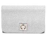 Mini Flap Clutch Silver Metallic view