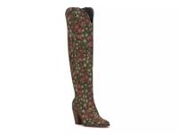 Ravyn Over-the-Knee Boot Dark Green/Multicolor Floral Print Fabric view