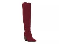Ravyn Over-the-Knee Boot Dark Red Fabric view