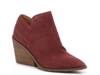 Saucie Bootie Burgundy Croc Print Suede view