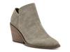 Saucie Bootie Sage Green Croc Print Suede view