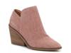 Saucie Bootie Blush Croc Print Suede view
