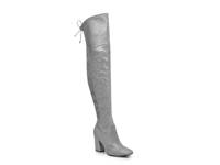 Quesia Over-the-Knee Boot Silver Metallic view