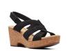Giselle Beach Wedge Sandal Black Suede view