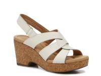 Giselle Beach Wedge Sandal White Leather view