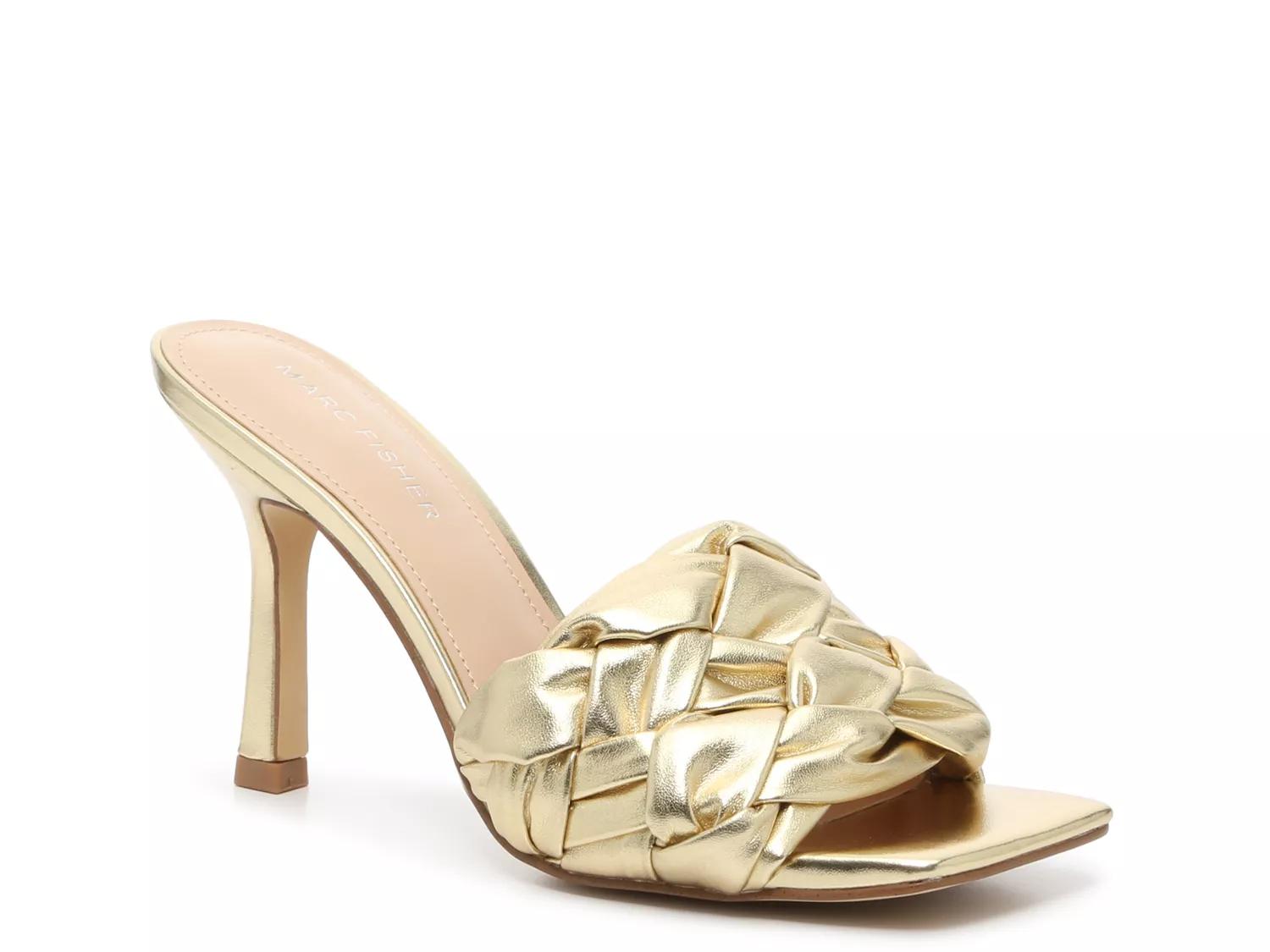 Marc Fischer Gold Sandals (NEVER WORN) Marc Fisher gold Reanna Braided Slide Sandals | Mercari main image 2