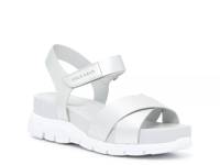 Zerogrand Criss Cross Platform Sandal Silver Metallic view