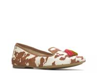 Sadie Tassel 2 Loafer Brown/White Cow Print view