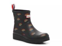 Play Mini Rainbow Short Rain Boot - Women's Black Rainbow Print view