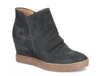 Siri Wedge Bootie Green Suede view