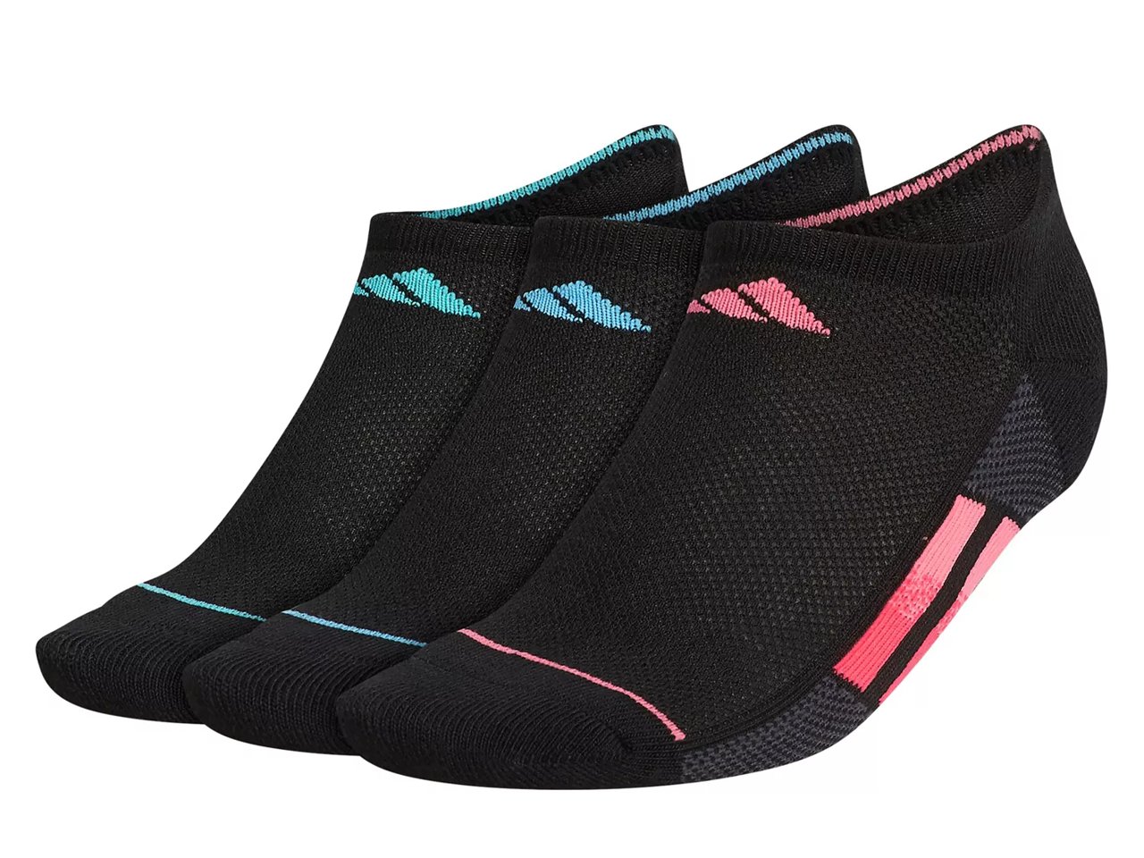 Superlite Stripe 3 Women's No Show Socks - 3 Pack
