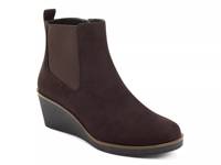 Brandi Wedge Bootie Dark Brown Fabric view