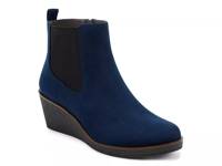 Brandi Wedge Bootie Navy Fabric view
