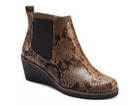 Brandi Wedge Bootie Cognac/Black Snake Print view