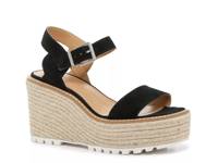 Pleanne Espadrille Wedge Sandal Black Suede view