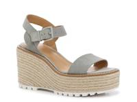 Pleanne Espadrille Wedge Sandal Sage Green Suede view