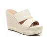 Erasin Espadrille Wedge Sandal Off White Leather view