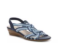 Ryla Wedge Sandal Navy/Light Blue view
