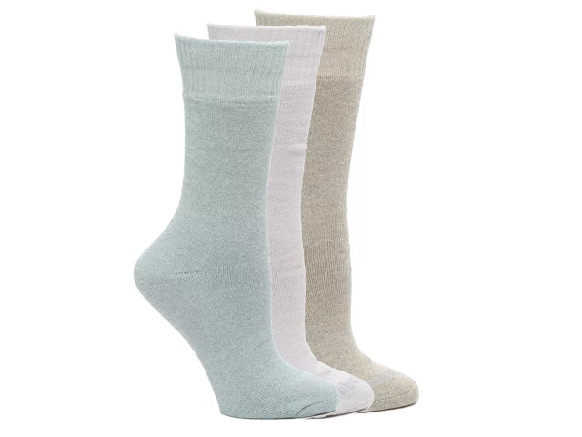 Ribbed Marled Women's Crew Socks - 3 Pack