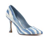 Cadie Pump Light Blue/White Zebra Print Calf Hair view