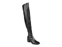 Mariana Over-the-Knee Boot Black Croc Embossed view