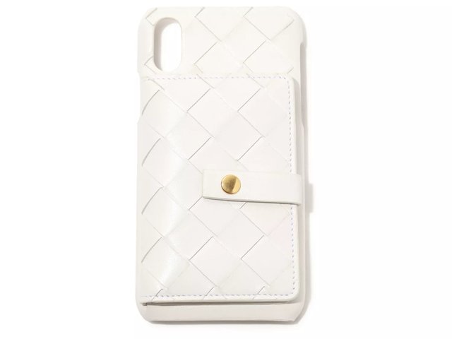 Woven Leather iPhone XS Wallet Case