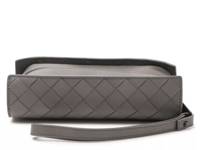 Woven Leather Wristlet Grey view