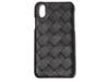 Woven Leather iPhone XS Case Black view