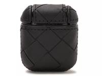 Woven Leather Airpods Case Black view