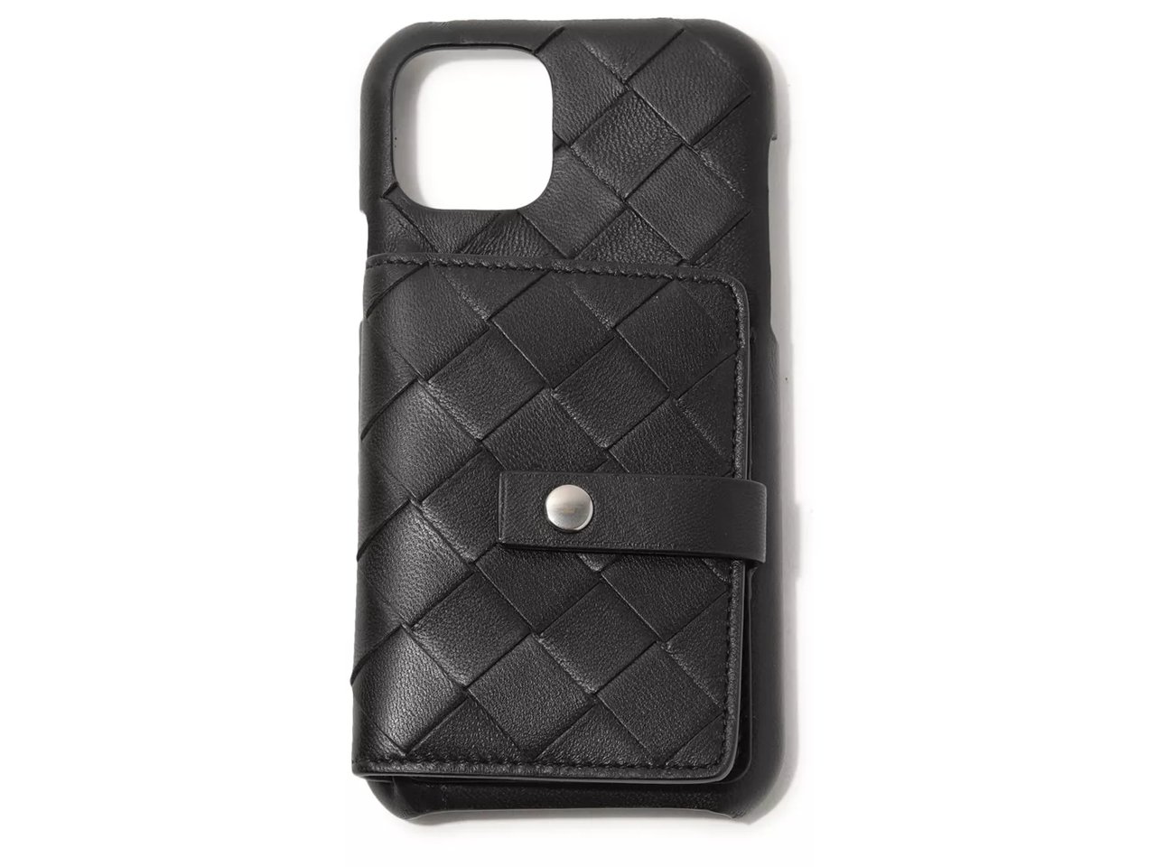 Woven Leather iPhone 11 Wallet Case