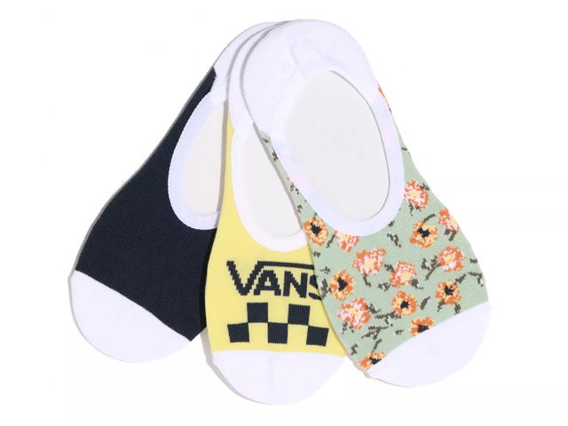 Floral Women's No Show Socks - 3 Pack