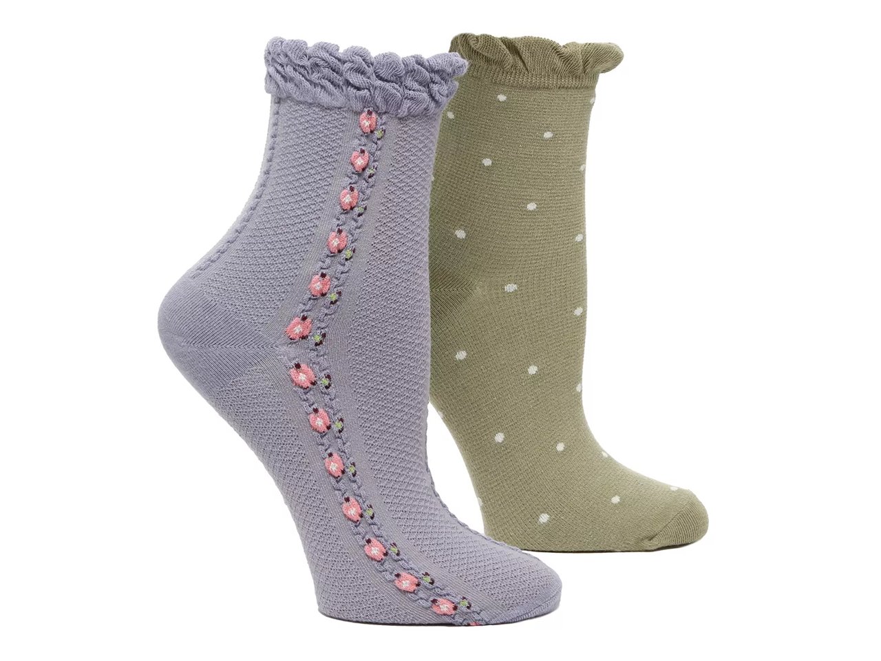 Knit Dot Women's Ankle Socks - 2 Pack