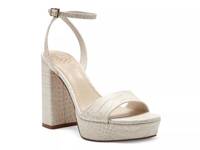 Pendry Sandal Ivory Croc Print Leather Covered Heel view