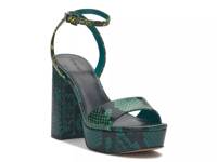 Pendry Sandal Black/Teal/Lime Croc Print Leather Covered Heel view
