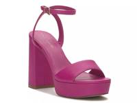 Pendry Sandal Magenta Leather Covered Heel view
