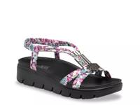 Roz Wedge Sandal Fuchsia view