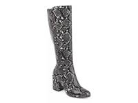 Tavia Wide Calf Boot Black/White Snake Print view