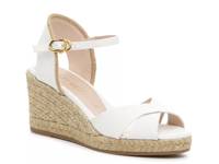 Mirela Espadrille Wedge Sandal White Canvas view