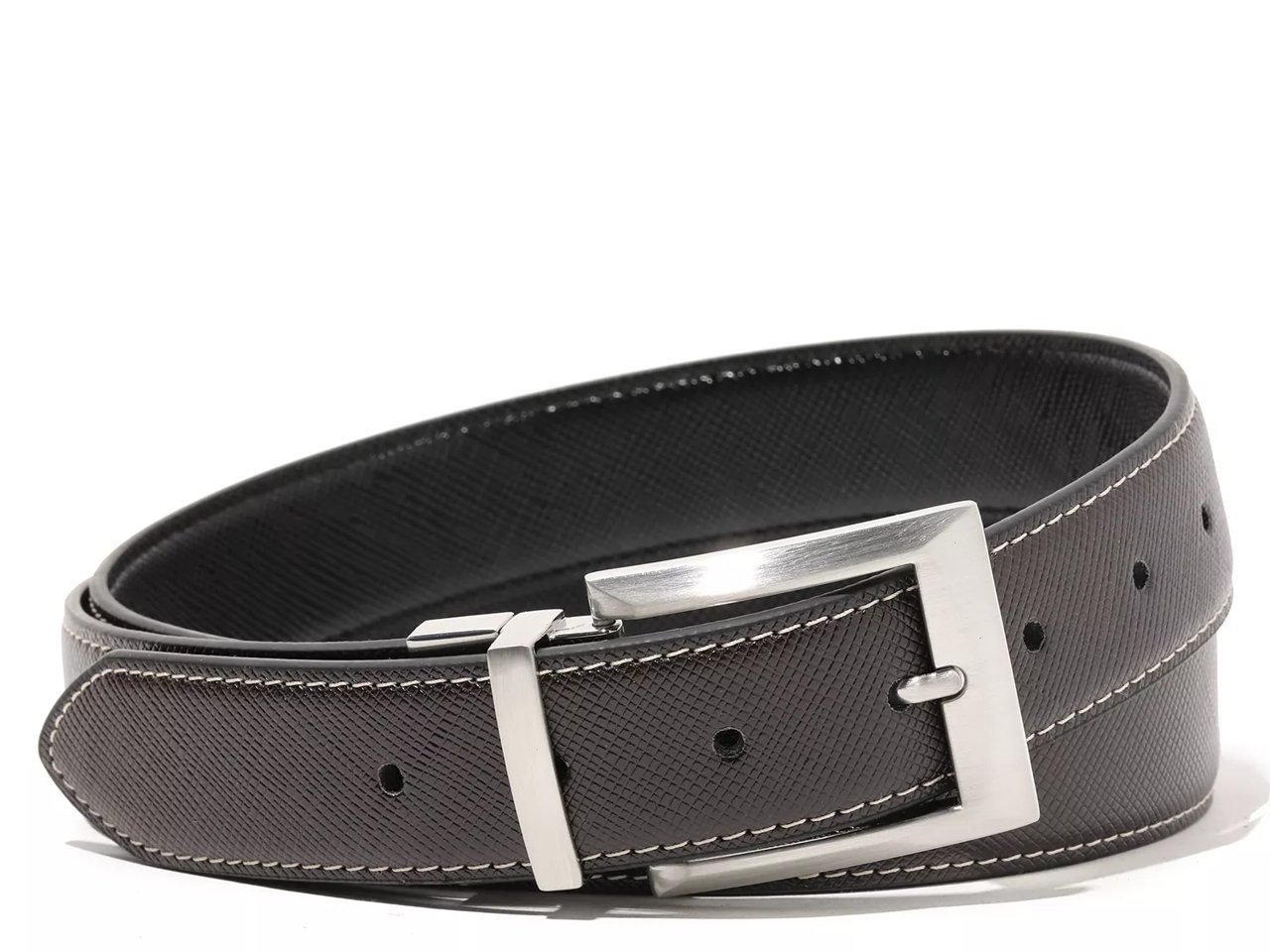 Stitched Edge Men's Leather Belt