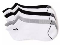 Athletic Women's No Show Socks - 6 Pack Black/White/Grey view