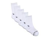 White 5-Pair Kids' Crew Socks White view