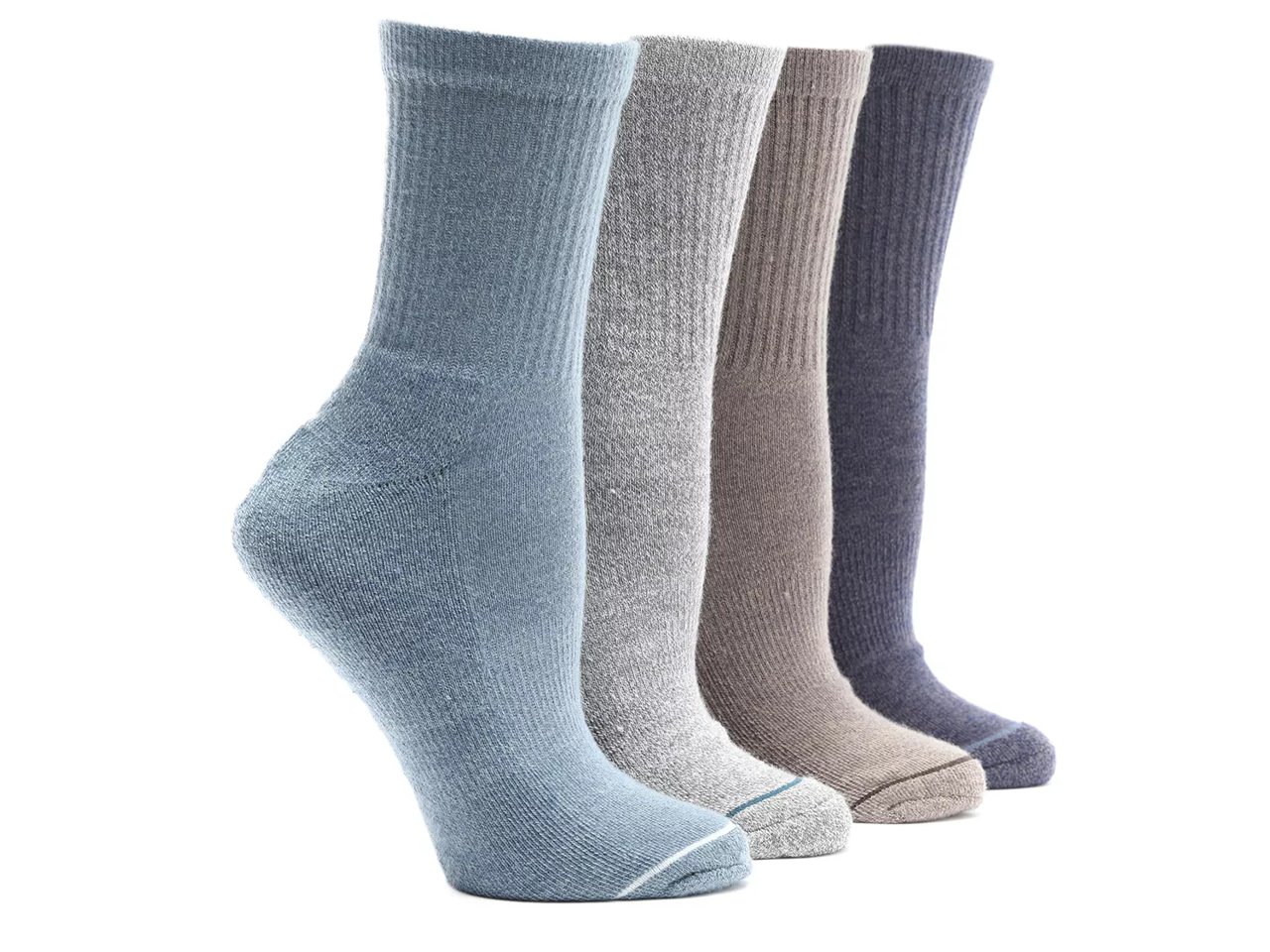 Ribbed Men's Crew Socks - 4 Pack