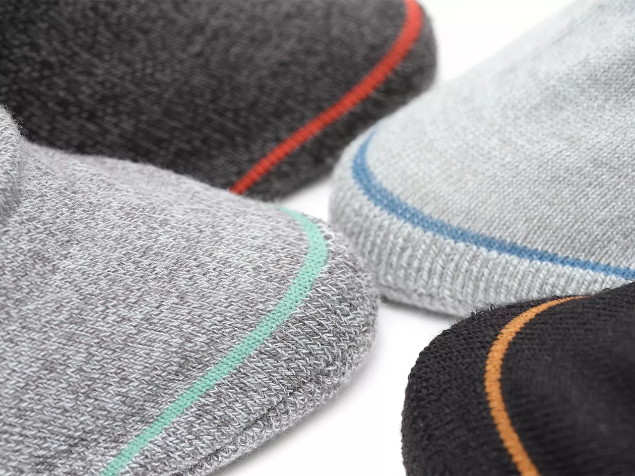 Ribbed Men's Crew Socks - 4 Pack