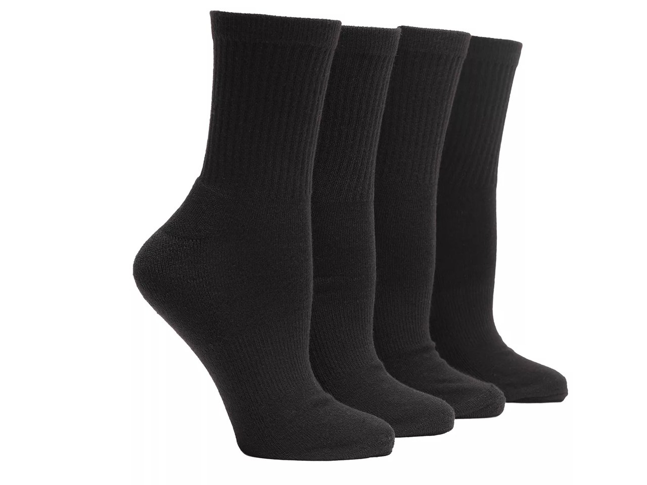 Solid Men's Crew Socks - 4 Pack