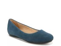 Maxwell Ballet Flat Ocean Blue Suede view