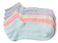 Marled Women's No Show Socks - 6 Pack Pink/Purple/Multicolor view