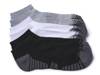 Cushioned Men's No Show Socks - 6 Pack Black/White/Grey view