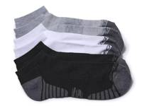 Cushioned Men's No Show Socks - 6 Pack Black/White/Grey view