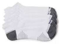 Terry Tab Men's No Show Socks - 6 Pack White/Grey view